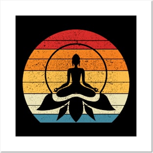 Meditation Yoga Vintage Retro 70's and 80's Posters and Art